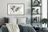 MuchoWow® MuchoWow® Gerahmtes Poster Weltkarte - Blumen - Produktbild-Vorschau 2