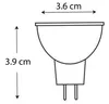 A diagram showing the dimensions of a light bulb. Anteprima dell’immagine prodotto