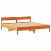 Massivholzbett ohne Matratze Wachsbraun 200x200 Kiefernholz Produktbild-Vorschau 7