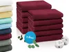 10er Set Handtücher, 50x100 cm, 100% Baumwolle, bordeaux Produktbild-Vorschau 1