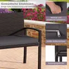 COSTWAY Polyrattan Gartenbank mit Sitzkissen, Balkontank Produktbild-Vorschau 6