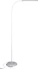 A white floor lamp with a silver LED light bar is shown against a white background. Produktbild-Vorschau