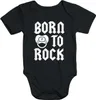 Kurzarm Baby Body Born to Rock Hardrock Heavy Metal Produktbild-Vorschau 1