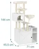 Relaxdays Kratzbaum mit Katzenkloschrank & Futterstation, Produktbild-Vorschau 4
