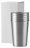 Edelstahl-Reisebecher 350 ml in Silber, wiederverwendbar Produktbild-Vorschau 1