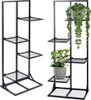 Blumenständer aus schwarzem Metall, 4 Ebenen, 102 cm Produktbild-Vorschau 10