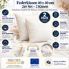 2er Set Federkissen 40x40 cm 300 g 100% Gänsefedern Produktbild-Vorschau 1