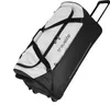 A white and black rolling travel bag is shown against a white background. Anteprima dell’immagine prodotto