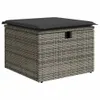Design 6-tlg. Garten-Sofagarnitur mit Kissen Grau Poly Produktbild-Vorschau 5