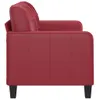 vidaXL divano a 2 posti rosso vino 140 cm in Pelle finta Anteprima dell’immagine prodotto 4