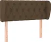 vidaXL Kopfteil mit Ohren Dunkelbraun 103x23x78/88 cm Stoff Produktbild-Vorschau 3