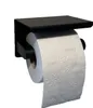 HGMD Toilettenpapierhalter mit Ablage - Schwarz - Produktbild-Vorschau 1