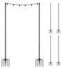 Relaxdays Set van 6 lichtslingerstangen, 3 meter, voor tuin Productafbeelding-voorbeeld 1