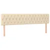 vidaXL Testate letto 2 pezzi Crema 100x7x78/88 cm Tessuto Anteprima dell’immagine prodotto 1
