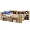Merax Kinderbett 140x200cm mit LED und USB, Holzbett mit Produktbild-Vorschau 11