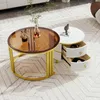 MODFU Couchtisch 2er set, 2-in-1 runder Couchtisch aus MDF Produktbild-Vorschau 1