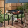 Kohlegrill, Grillwagen, 2 Grillflächen, 2 Räder, Griffe, Produktbild-Vorschau 2