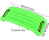 A green plastic swing seat with dimensions indicated by text overlays. Náhľad obrázku produktu