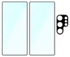 Two screen protectors and one camera lens protector for a smartphone. Produktbild-Vorschau