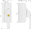Abus Fenstergriff-Schloss FO 400 N weiß AL0125 Produktbild-Vorschau 1