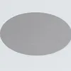 A close-up, overhead view of a single, oval-shaped, brushed metal object against a plain white background. Produktbild-Vorschau