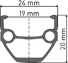 Felge DT Swiss E 535 26", schwarz, 36 Loch, 559-19, non Produktbild-Vorschau 2