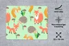 MuchoWow® Mauspad Mousepad Tiere - Muster - Igel 23x19 cm - Produktbild-Vorschau 2