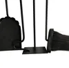 Set wandmontabele kachelaccessoires, staal en hout, 5-delig Productafbeelding-voorbeeld 5