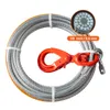 A coiled steel cable with a hook attached, shown on a white background. Náhled obrázku produktu