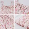 ASKSA Femme Eté y Sans Manches Spaghetti Boho Fleurs Robe Voir les images du produit 6