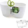 Blumenkübel mit Schere LIMES DUBLO, weiß, 25 cm Produktbild-Vorschau 5