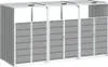 vidaXL Mülltonnenbox für 3 Tonnen Grau 216x81x115 cm Stahl Produktbild-Vorschau 1