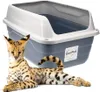 XXL Extra hohe Katzentoilette offene Katzenklo mit hohem Produktbild-Vorschau 1