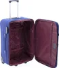 An open blue suitcase with a telescopic handle extended, showing its internal compartments. Anteprima dell’immagine prodotto