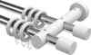 Interdeco Gardinenstange / Vorhangstange Chrom / Weiß, Typ Produktbild-Vorschau 1