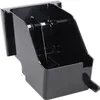 A black plastic coffee grounds container with internal dividers and a small lever on the side, shown against a white background. Produktbild-Vorschau