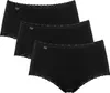 sloggi Damen Midislip 3-Pack 24/7 Baumwolle Lace - BLACK - Produktbild-Vorschau 1