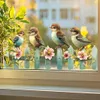 GKA XL Fensterbild 4 Vögel auf Zaun 40 cm Fensterfolie Produktbild-Vorschau 2