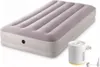 An inflatable mattress and an electric pump are shown against a white background. Produktbild-Vorschau