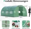COSTWAY 12m² Gewächshaus 4x3x2m, Foliengewächshaus mit Produktbild-Vorschau 3