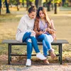 KOMFOTTEU kovová záhradná lavička, vonkajšia lavička odolná Náhľad obrázku produktu 7
