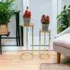 DanDiBo Blumenhocker Metall Gold Rund Blumenständer Produktbild-Vorschau 7