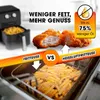 Comparison of a traditional deep fryer and an air fryer, highlighting the benefits of the air fryer. Produktbild-Vorschau