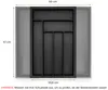 budu Besteckkasten #47 (Tiefe 47cm) aus Bambus - Schwarz - Produktbild-Vorschau 5