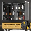 Spiegelschrank, Badezimmerschrank mit Spiegel, （80 x 60 x Produktbild-Vorschau 6