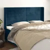 vidaXL Kopfteil mit Ohren Dunkelblau 183x16x118/128 cm Samt Produktbild-Vorschau 2
