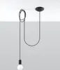 EDISON 1 LONG lampada a sospensione Nero Sollux Lighting Anteprima dell’immagine prodotto 4
