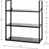 HAKU Wandregal schwarz - Metall, B/H/T: 50x58x20 cm Produktbild-Vorschau 2