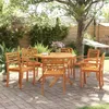 The Living Store Gartenstühle 6 Stk. 59x55x85 cm Massivholz Produktbild-Vorschau 4