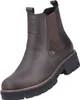 Auf dem Bild ist ein brauner Stiefel in einer klaren Darstellung zu sehen der aus hochwertigem Leder zu sein scheint. Der Stiefel wird von der äußeren Seite präsentiert und zeigt eine elegante Silhouette. Produktbild-Vorschau